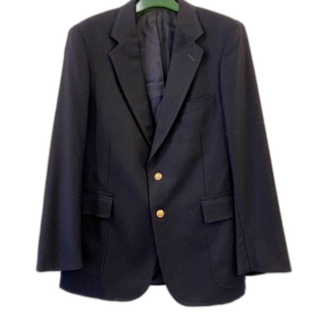 ENGLISH MANOR~WOOL SPORT COAT~NAVY~40R